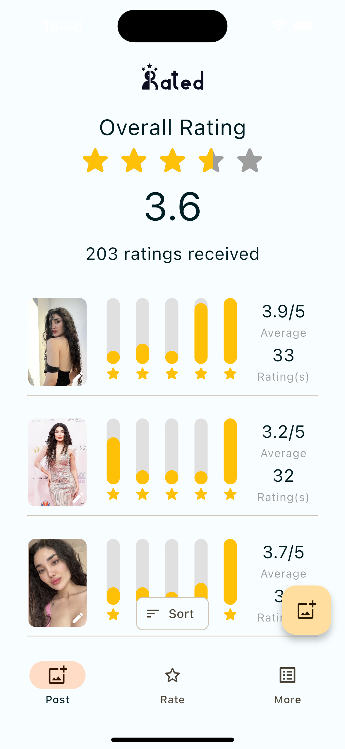 Rated App Screenshot
